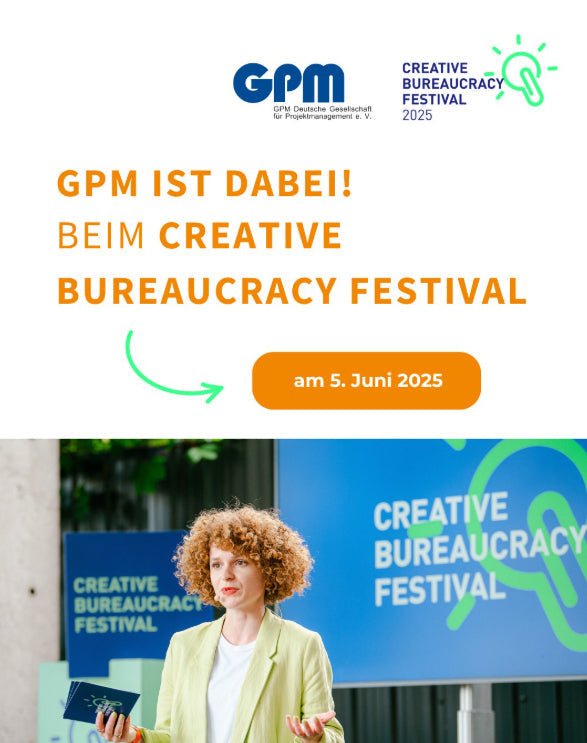 Entspanntes Projektmanagement live erleben: Massagesessel Welt mit der GPM beim Creative Bureaucracy Festival 2025 in Berlin