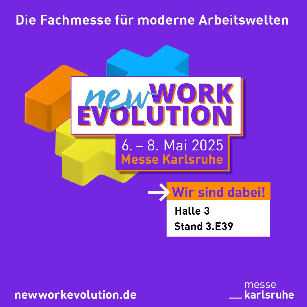 Un’esperienza immersiva dedicata al nuovo modo di lavorare: NEW WORK EVOLUTION – dal 6 all’8 maggio 2025 a Karlsruhe, e noi ci saremo!