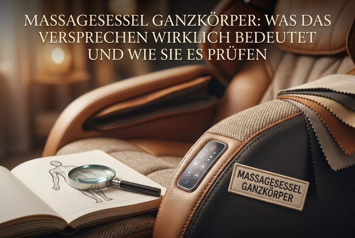 Professional header image for industry analysis: Massagesessel Ganzkörper: Was das Versprechen wirklich be...