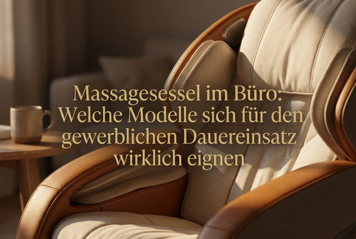 Professional header image for industry analysis: Massagesessel im Büro: Welche Modelle sich für den gewerb...