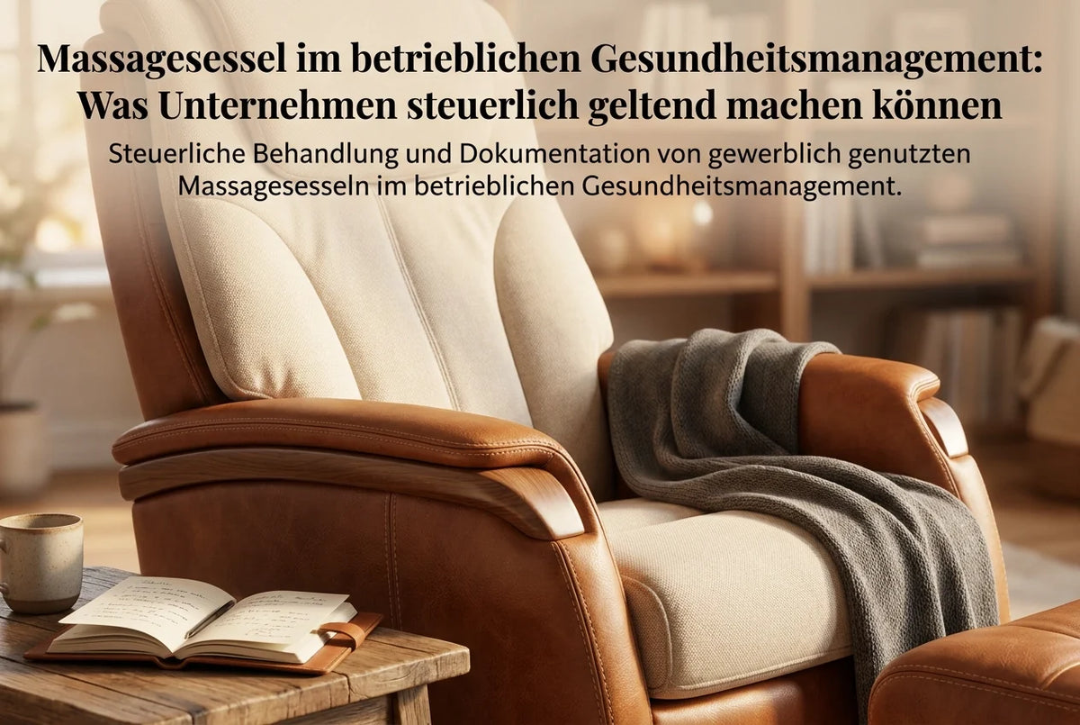 Professional header image for industry analysis: Massagesessel im betrieblichen Gesundheitsmanagement: Was...